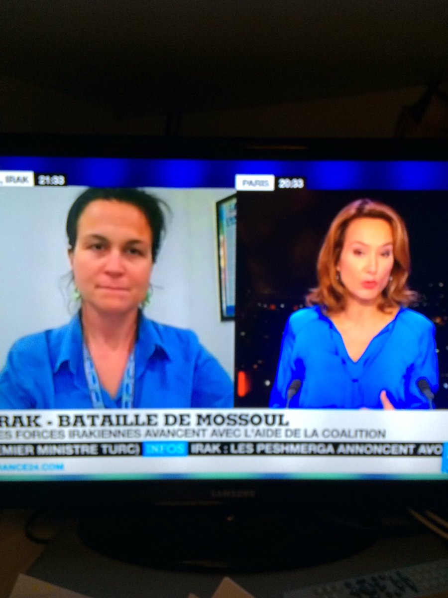 Les enjeux humanitaires liés à la bataille #Mossoul expliqués en direct sur France 24 par charlotte Schneider du pool urgence @ACF_France