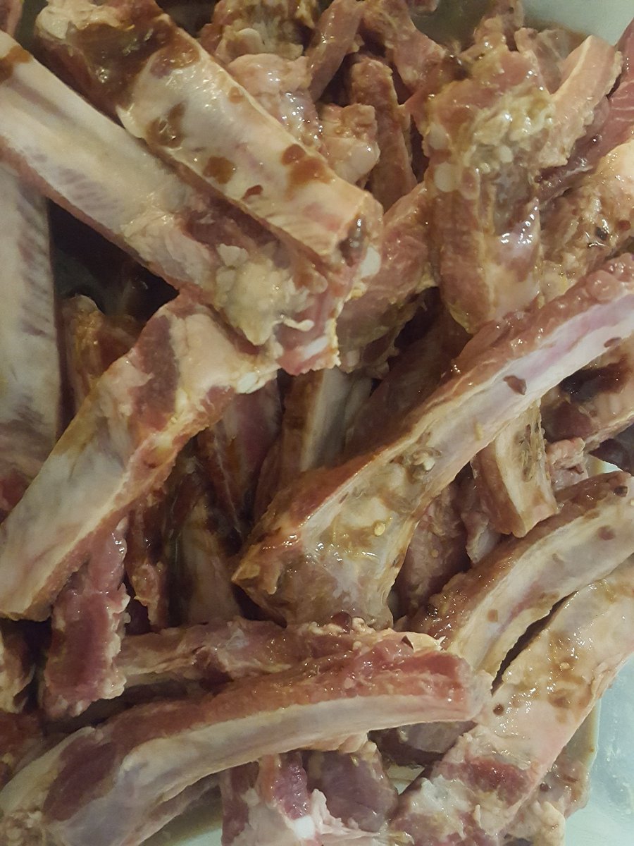 Pork ribs just in the marinade for new flavour:- sticky ginger beer