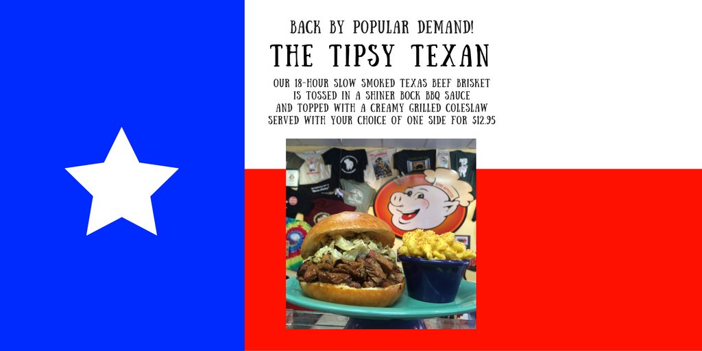 memphisminnies's tweet photo. It's #TipsyTuesday here at Memphis Minnie's today! Get a FREE PINT of @AlmanacBeer Mandarina today when you order a Tipsy Texan Sandwich! https://t.co/XURpOXpowy