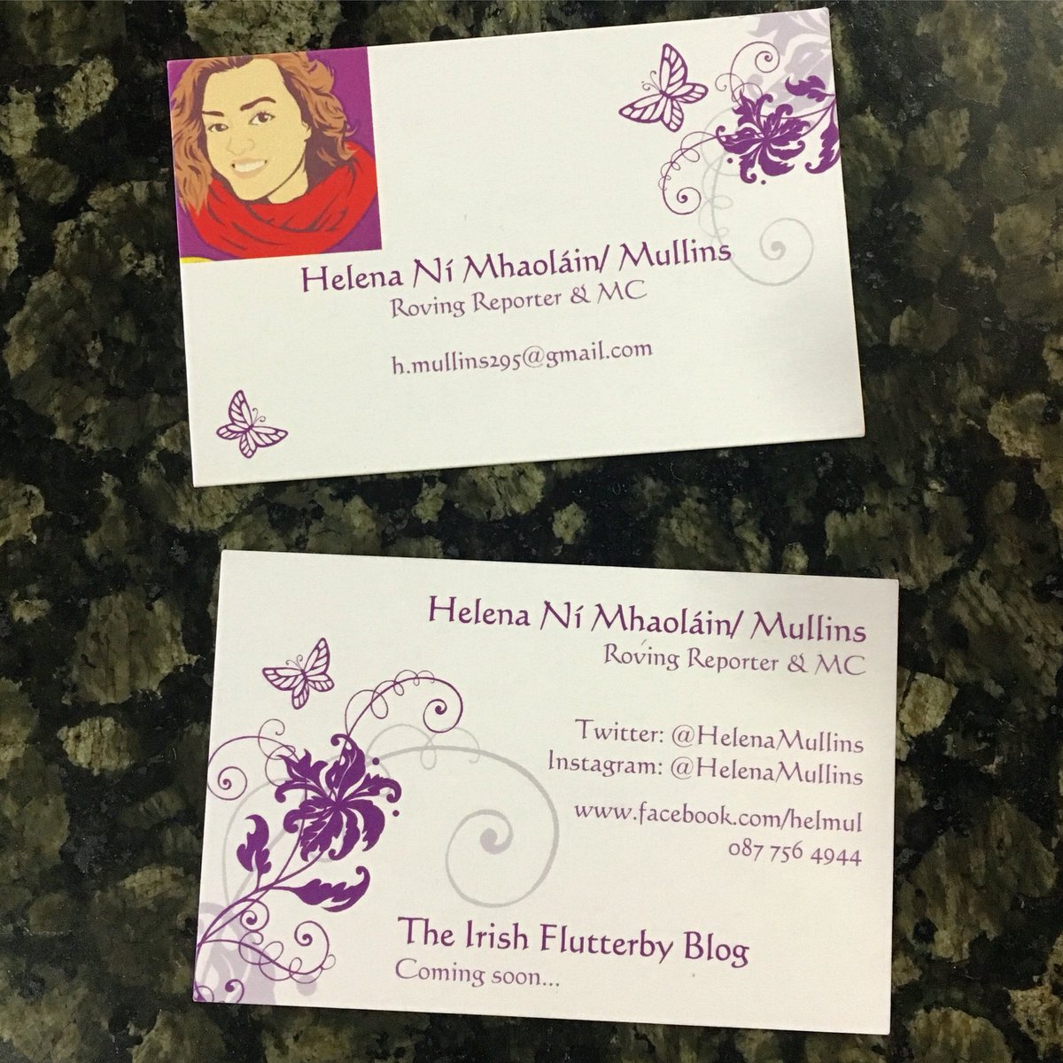 Irish_Flutterby's tweet photo. New business cards to announce new blog coming soon... #VoiceOfTheNorthEast #Tourism #NewBlog #IrishFlutterby #FlutterbyEvents https://t.co/DWtCWEcchi