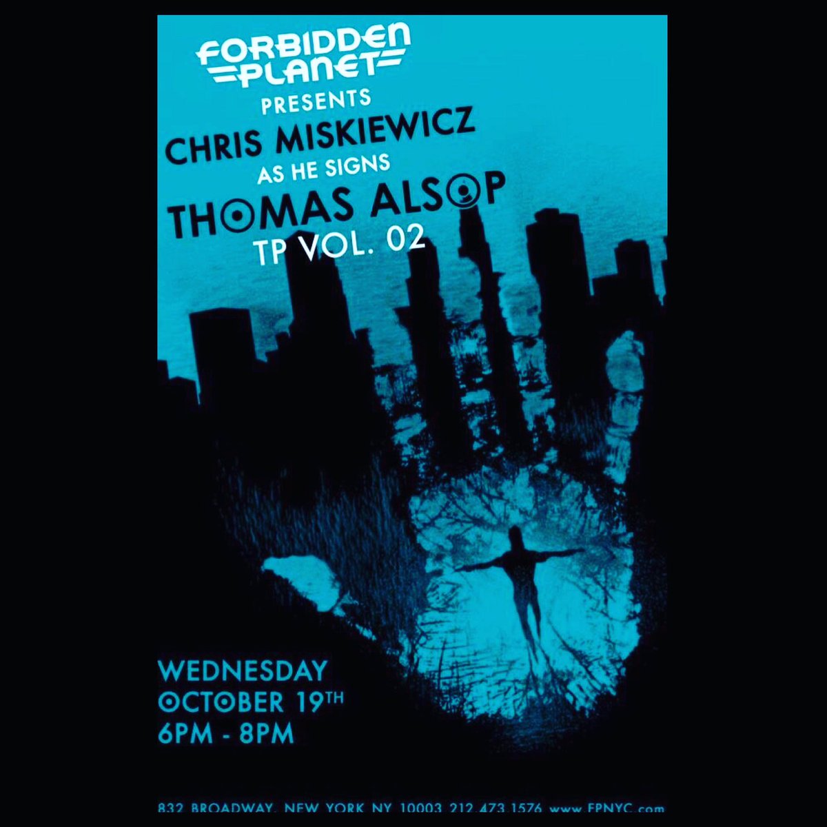 CMMiskiewicz's tweet photo. I'm signing #ThomasAlsop Vol 2 tomorrow from 6-8pm @FPNYC 832 Bway. Swing by. @boomstudios #makecomics https://t.co/nEHhh60RuE