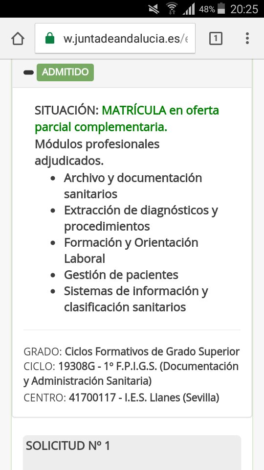 Jenniferrm9512's tweet photo. 😄ADMITIDA 😄Es el superior q quería ❤❤ Enhorabuena a los admitidos https://t.co/dBfEtDMxnC #Escolarizacionfp #EscolarizacionFPA https://t.co/DWzacDJ0Be