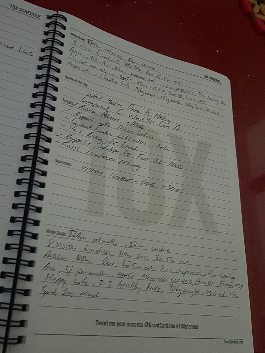 Grant Cardone On Twitter The 10X Planner Is Part Schedule Part 