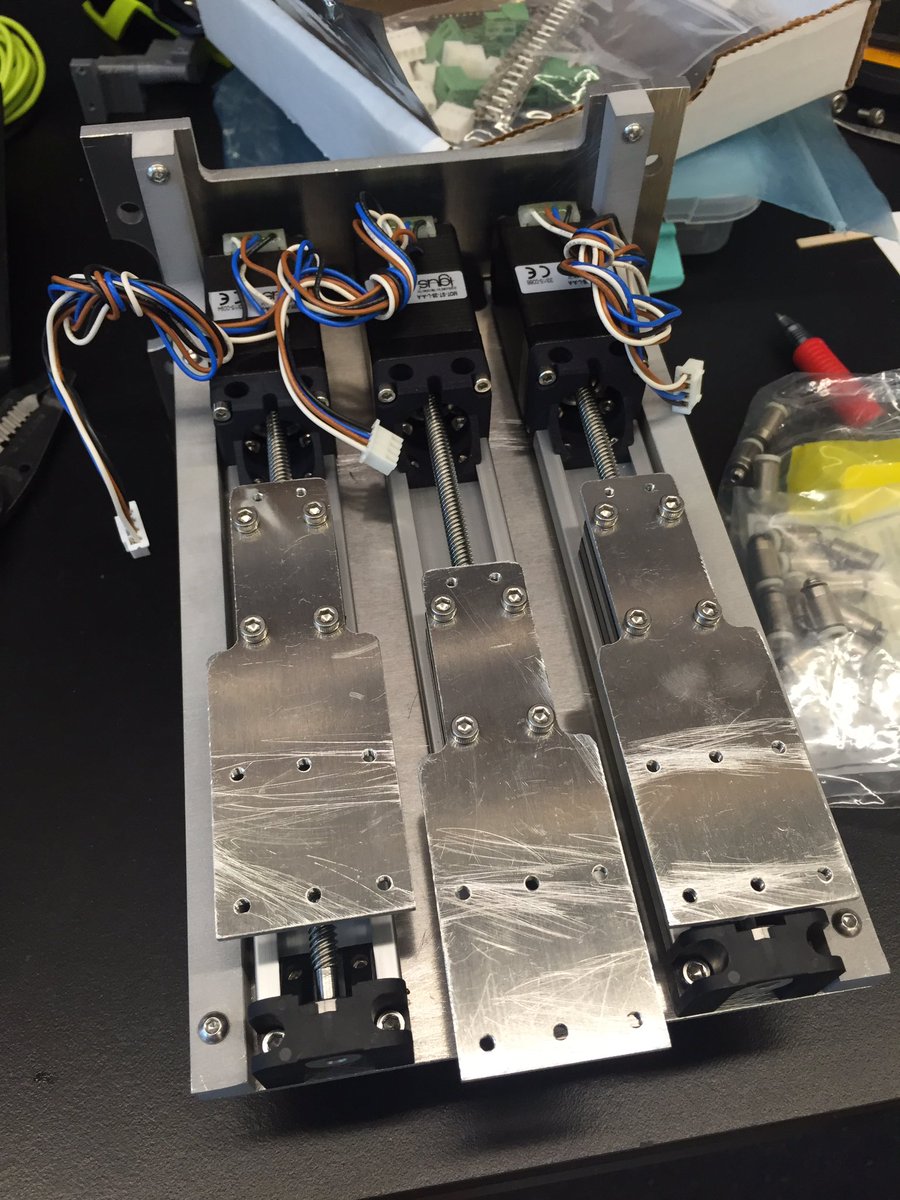 FlySorter's tweet image. Packages from McMaster and igus arrived during lunch, and now we can assemble the Z axes. #FlyRobot