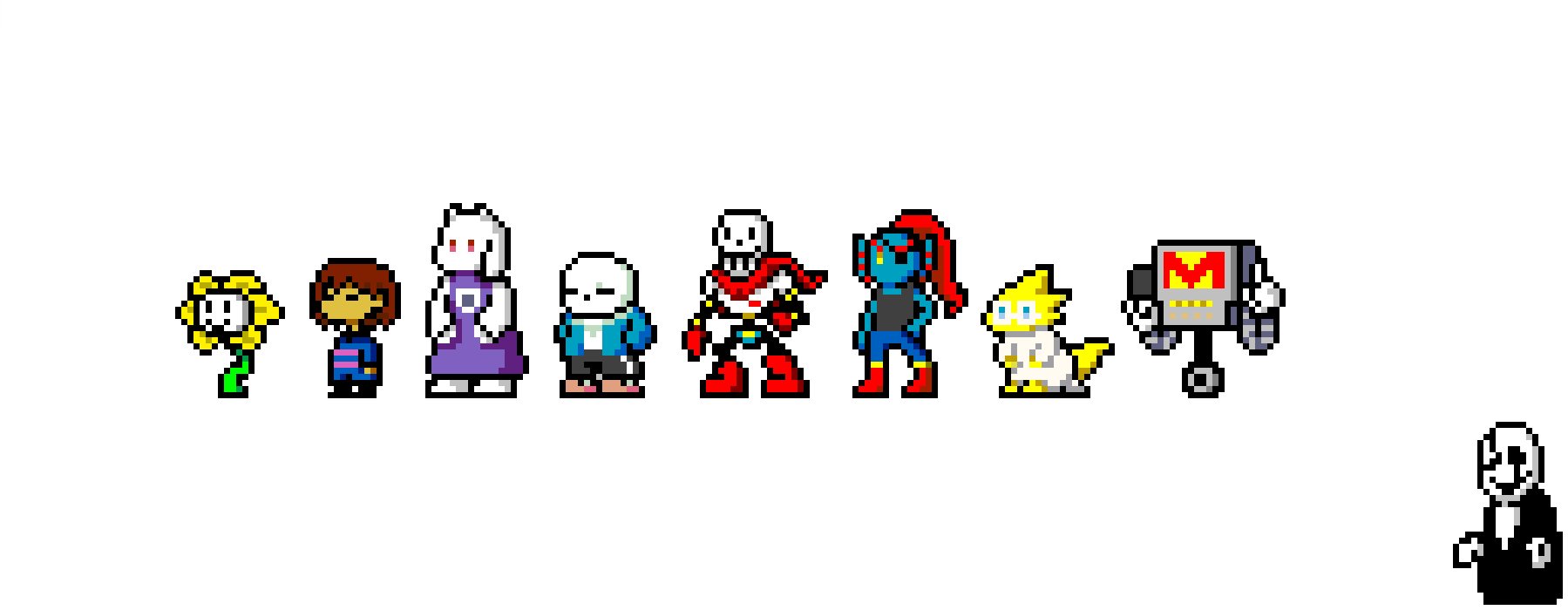 すばる A Twitter 自作ドット絵 フリスクとフラウィー追加 T Co Wr1f0qayar Twitter