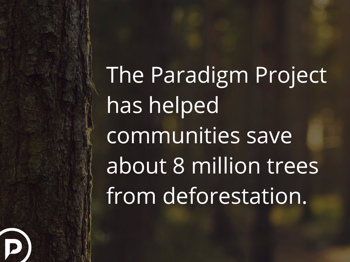 paradigmproject's tweet image. Through the The Paradigm Project, you have helped third-world communities collectively save about 8 million trees from deforestation.
