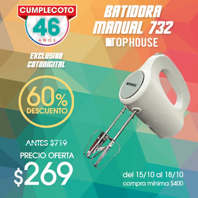 Licuadora de mano top house coto hotsell
