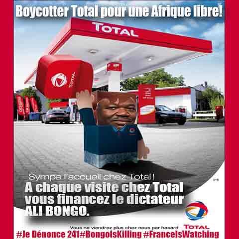SoutienAMO's tweet photo. @Total #PasDeCanAuGabon #GabonFree #alibongoiskilling #Gabon2016 https://t.co/uK8rQyKxZk