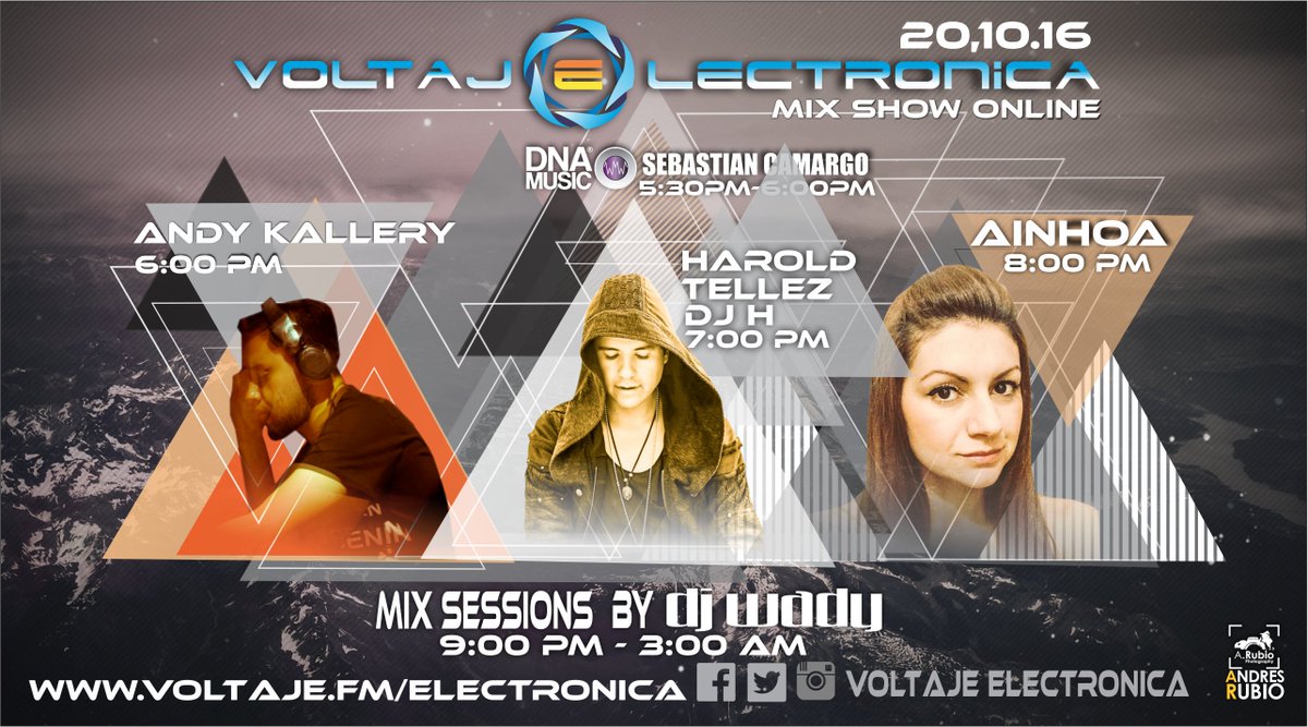 VOLTAJEELECTRO's tweet photo. Conectate este jueves a nuestra señal
https://t.co/X6XBDL0lMY
@andykallery @HaroldTellezDJH @DjAinhoa 
#voltajeelectronica https://t.co/ClPc8RhrBZ