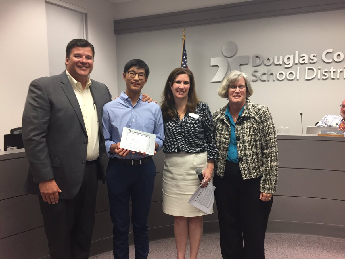 RockCanyonHS's tweet photo. So proud of Eric Zhang who was honored at tonight's Board meeting for his award of the Congressional Gold Medal! https://t.co/6NrQiScns9