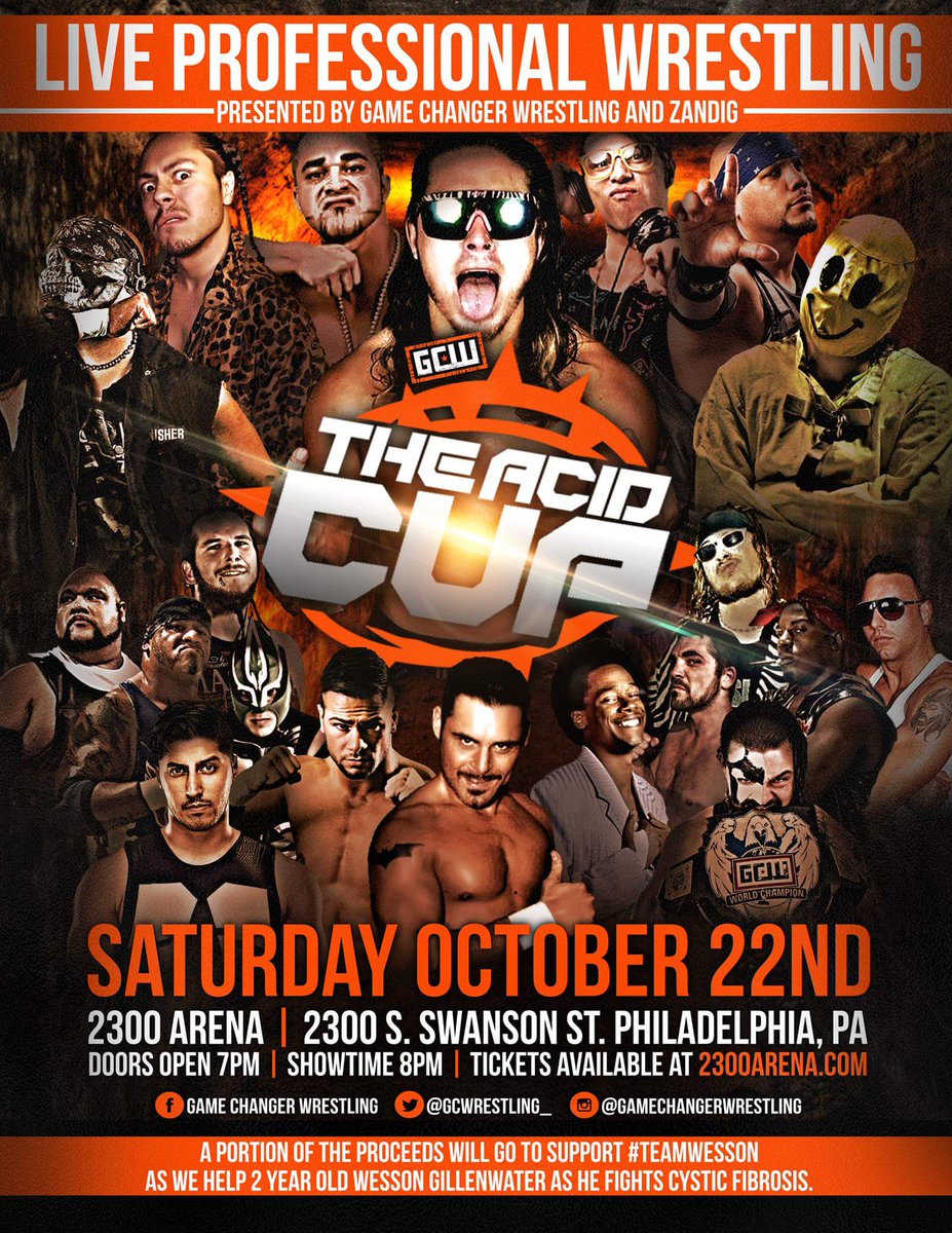 GCWrestling_'s tweet photo. From the desk of @johnzandig2120 - see ya SATURDAY at the @2300Arena for the #AcidCup! https://t.co/SNp1QqwvCj