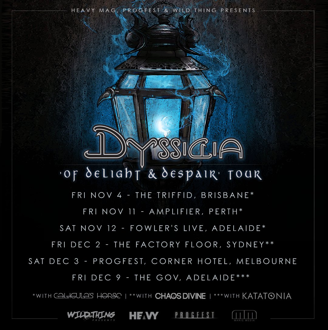 wildthingpres's tweet image. @dyssidiaband Announce &apos;Of Delight &amp;amp; Despair&apos; EP &amp;amp; Tour! Including EPIC shows w/ @CaligulasHorse, @ChaosDivine, #PROGFEST &amp;amp; @KatatoniaBand!