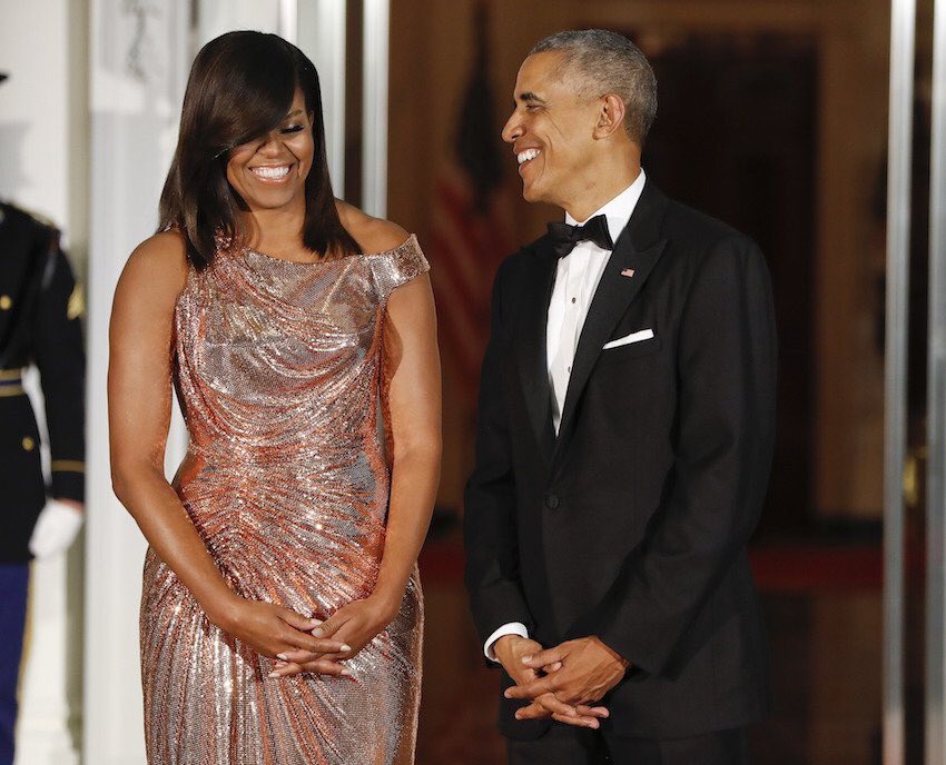 ephrata's tweet photo. Barack and Michelle Obama at their last State Dinner in the White House😭👏🏾 https://t.co/axo3cCFHWg