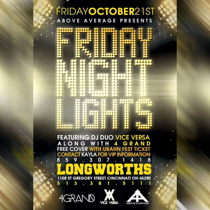 VAboveAverageV's tweet photo. 🔥@VICEVERSA513 &amp; @iAmFourGrand  ON THE 1's &amp; 2's THIS FRIDAY! STARTING THE PARTY EARLY LEEGOO!! 🔥 https://t.co/tbu1pxsOT2