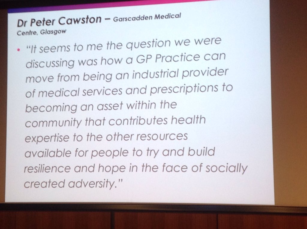 Peter's slide captures vision for Scottish #primarycare Working with communities, MDT, 3rd Sct <a href="/MDzi/">Dr Mark Dziobon</a> <a href="/ralanshirley/">Alan Shirley</a>