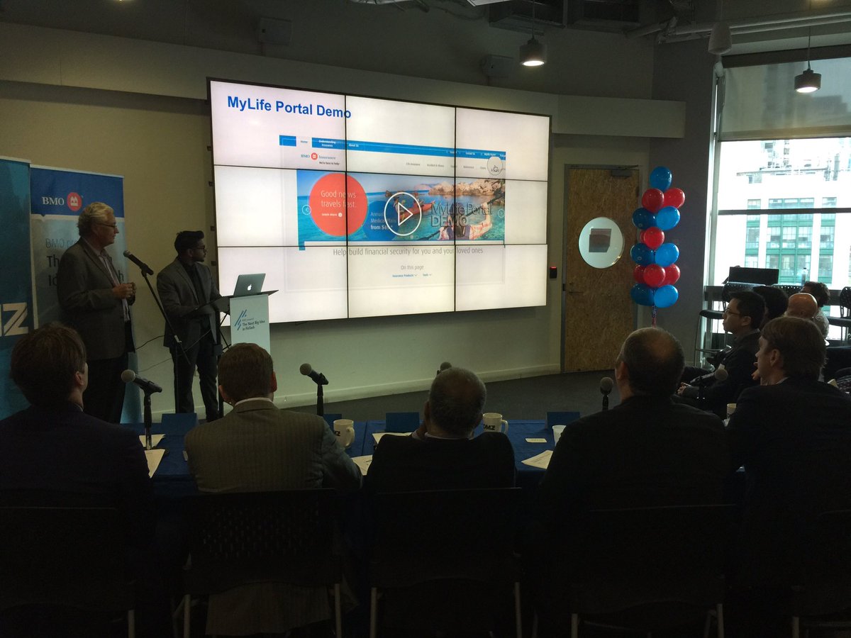 hwayyad's tweet photo. Digitizing Insurance @ClientDeskInc @RyersonDMZ @BMO #NBIFinTech https://t.co/C7BI2RKqwB