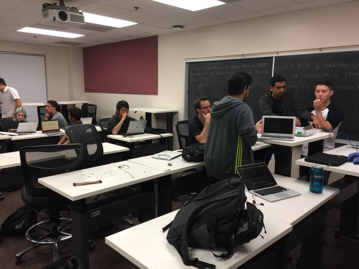USCHyperloop's tweet image. This last weekend, USC Hyperloopers were hard at work during a student-run workshop to test CAN bus comms on our On Board Computer!