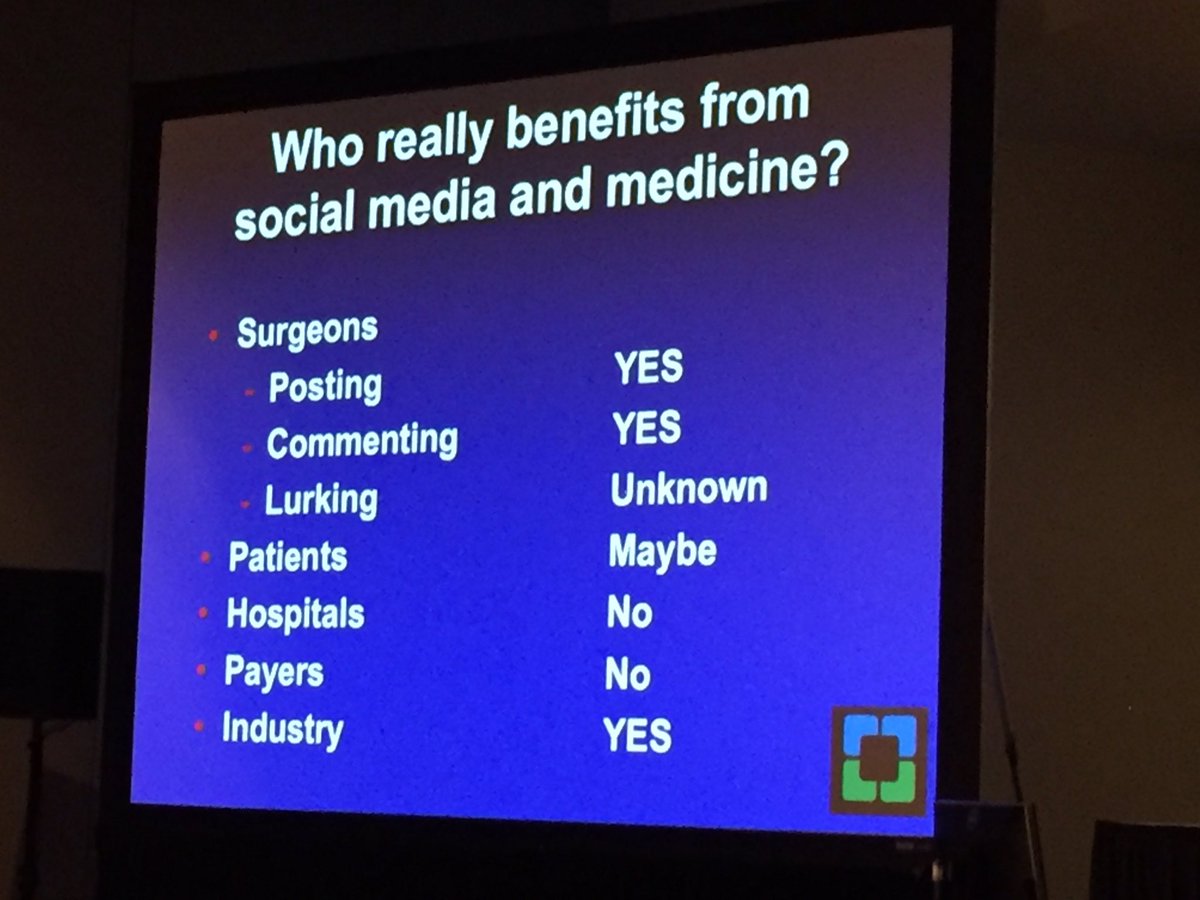 heatherevansmd's tweet photo. Great talk about #SurgEd #SoMe downsides @MikeRosenMD #acscc2016 #ps237 #smellsliketrump https://t.co/WJTwnRB1Jo