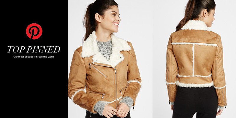 express's tweet photo. The pins are in: Our shearling moto jacket is #toppinned
https://t.co/JGVFEaIjkP https://t.co/nvD0m65u66