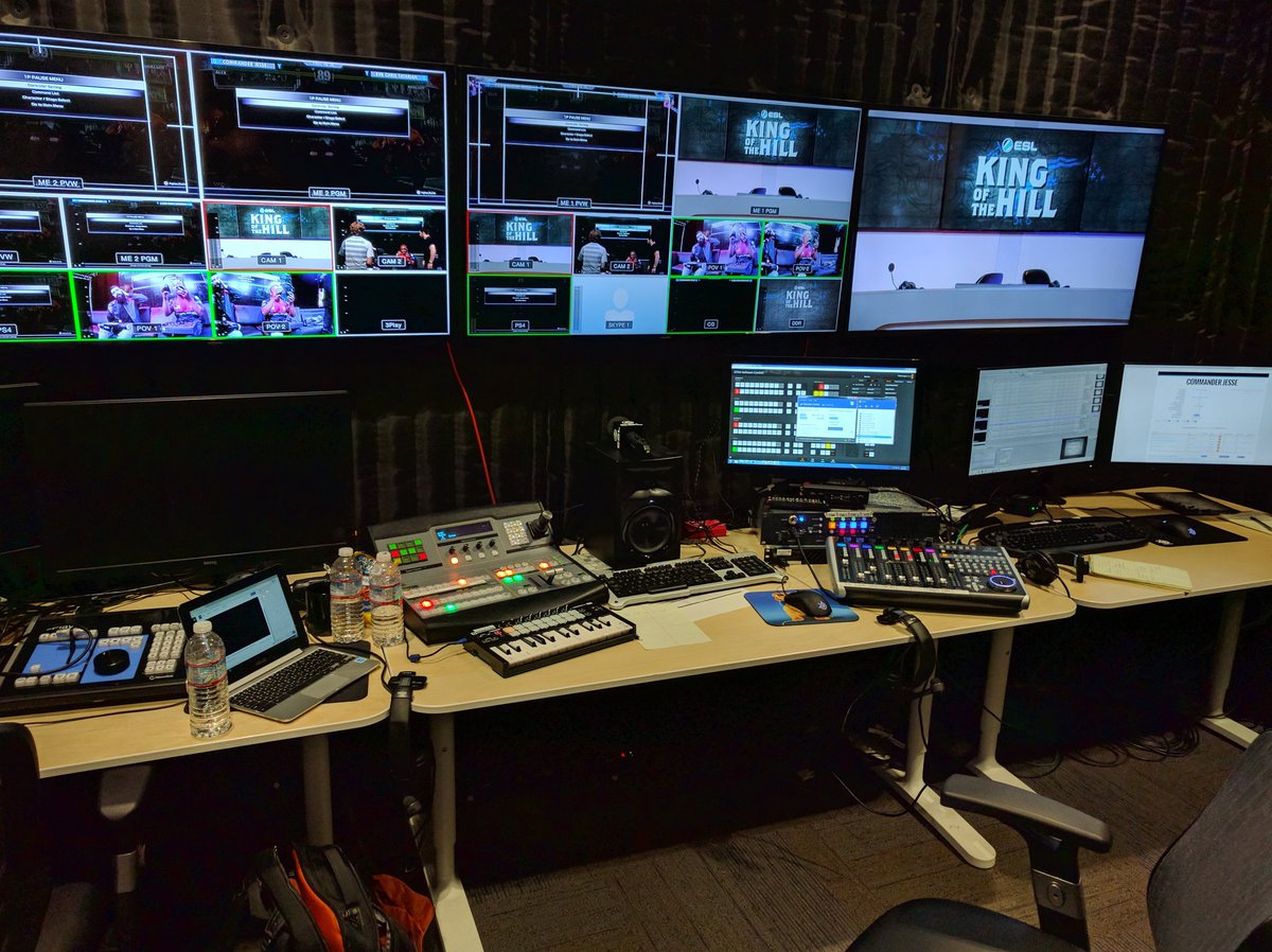 MaxGerald's tweet image. Control room for today's show @esl King of the Hill