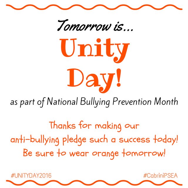 cabrinipsea's tweet photo. Tomorrow is #unityday2016 ! @PACER_NBPC https://t.co/EGQNwilG0I