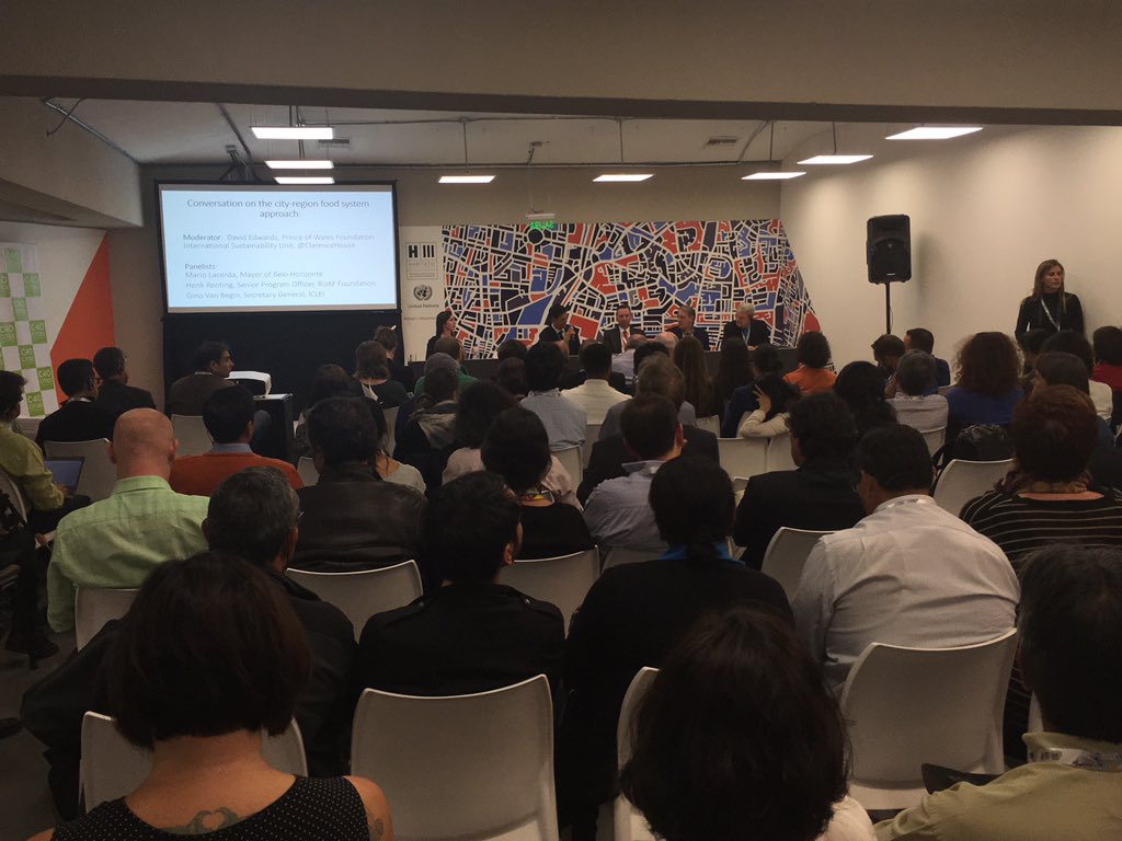 StateDeptGFS's tweet photo. Packed house here talking about #foodsecurity #climatechange and #urbanization @ #Habitat3 @ClarenceHouse https://t.co/uOA9uMd3Ri