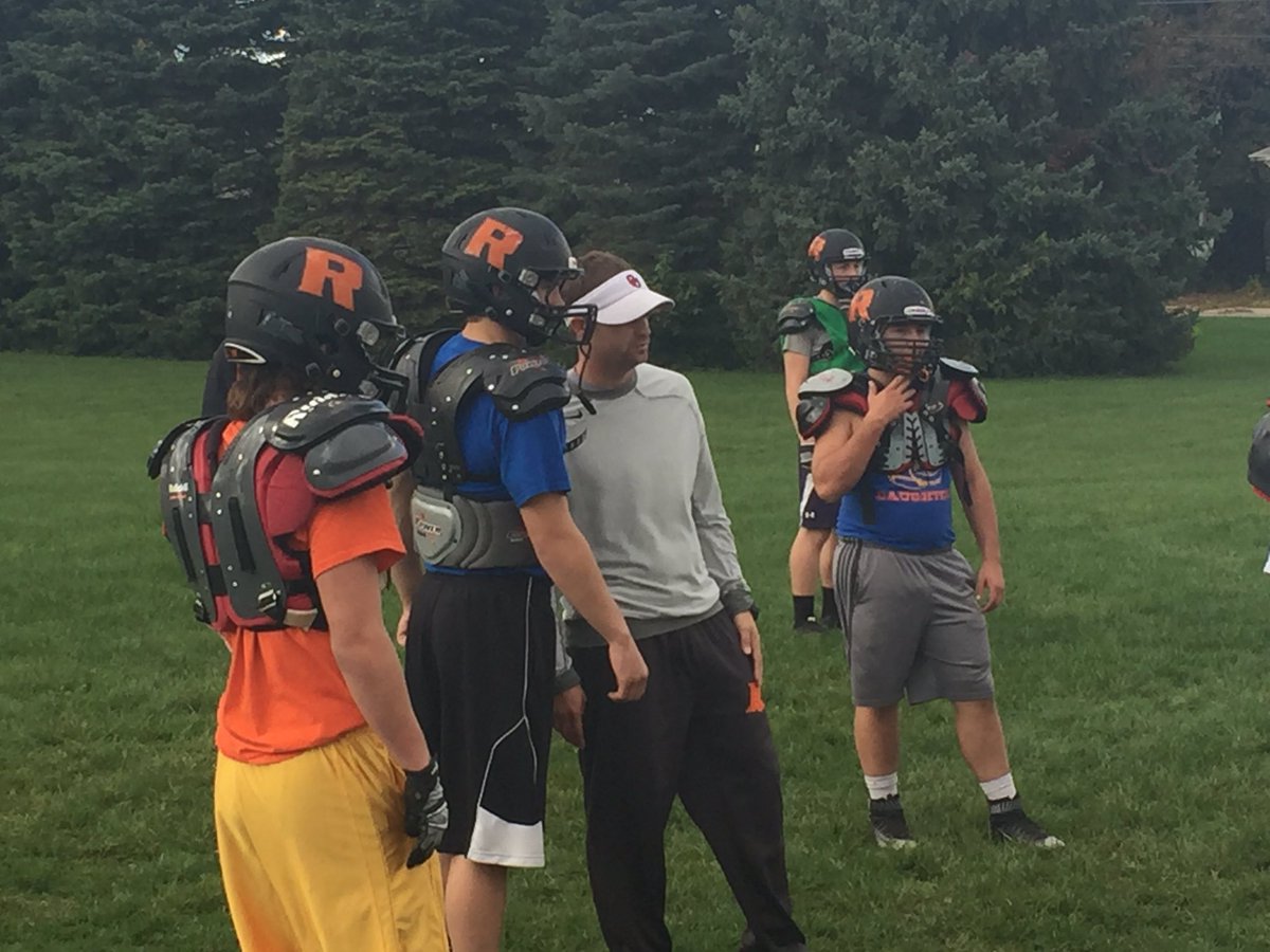 JesseKrullTV's tweet photo. Interviewed Coach Dehaan and Tyler Wingert at the @TheeRidge football practice for GotW. Win this Fri-in the playoffs, lose-out. https://t.co/tNaTNQkhj3