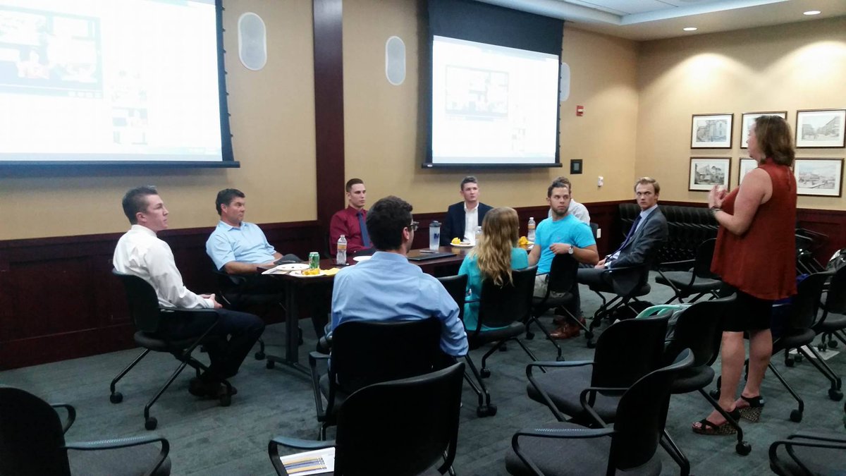 Thank you to Scott Trinrud and Kristin Schmidt from M3 Insurance for coming to campus yesterday and talking about their internship program!