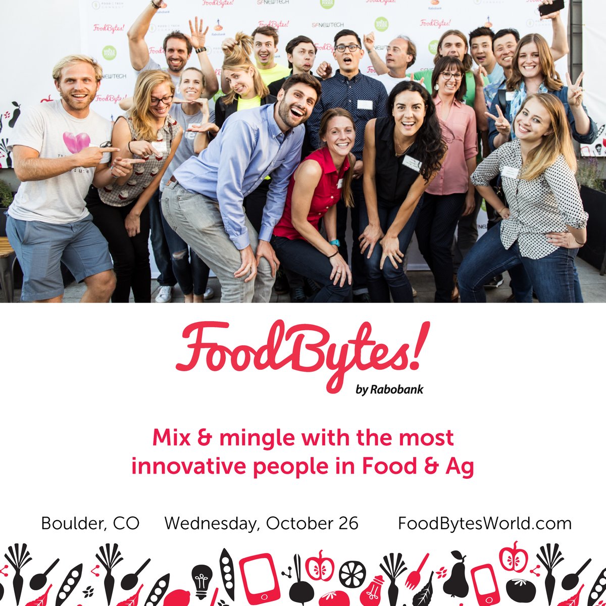 FoodBytes! Boulder is next week! Grab tickets for 20% off with code SFNT at Bit.ly/FBBoulderTix #foodtech #agtech #startups