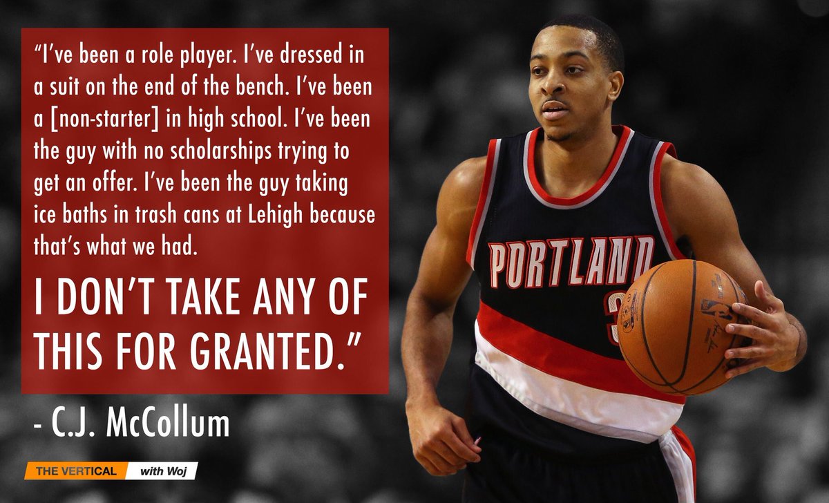 jeaker's tweet image. The Journey is priceless (C.J. McCollum just signed a 100+ Million Contract) "I don't take any of this for granted."