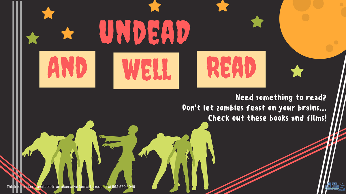 LBCityLibrary's tweet photo. Make #LBPL your destination to be well-read with our undead #zombiesdisplay at #MarkTwainLibrary! https://t.co/3HWEiNA6D5