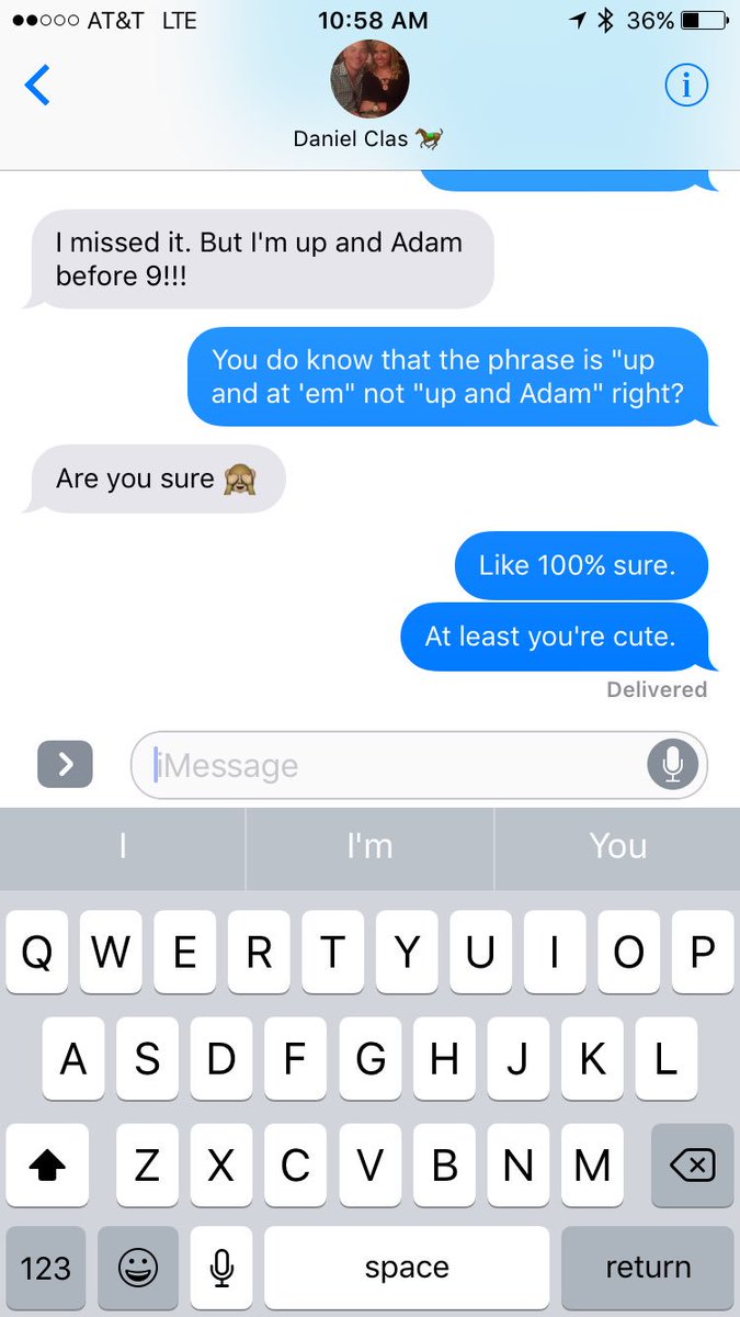 bhaugs's tweet photo. @TheEllenShow my boyfriend sure is fun to text with!! https://t.co/mV4dcG8w4B