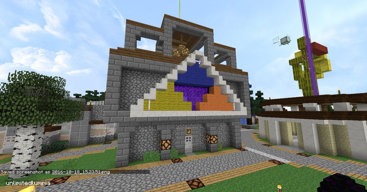 Lumpiacraft's tweet photo. A last look at townhall v.1!  Some renovations are in the works!  Stay tuned! https://t.co/TMD5ZLCnI4