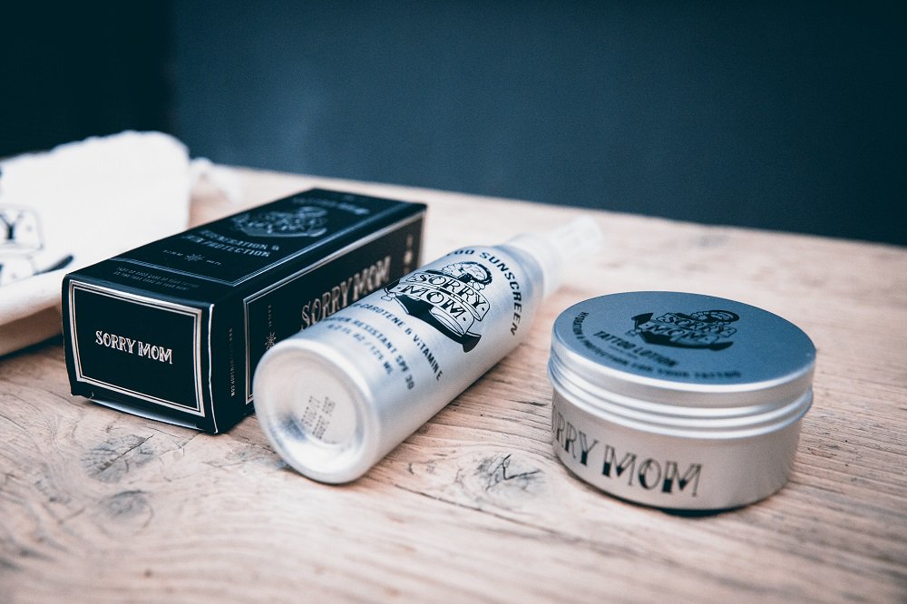 Get inked first. Say "Sorry, mom" later. Get the ultimate tattoo aftercare kit from #SorryMomTattoo exclusively at urbanbeardsman.com!