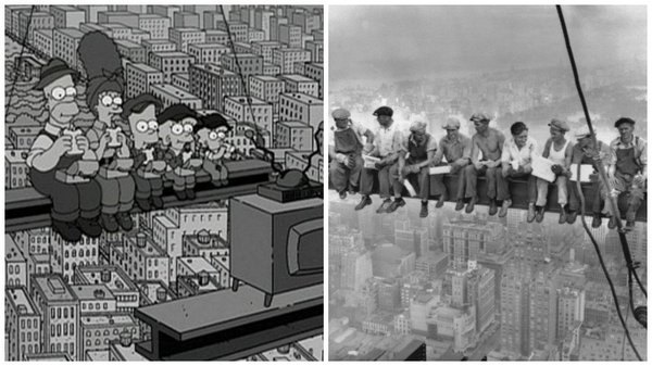 HistoryInPics's tweet photo. Reenactments of famous photos on The Simpsons. https://t.co/Qy7TJ9wztV
