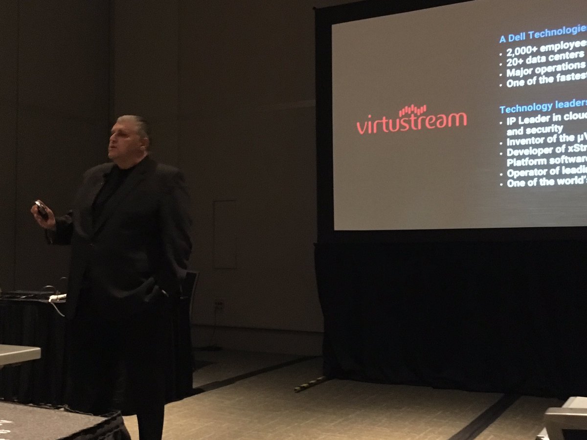 jbozman's tweet photo. Rodney Rogers, CEO of #Virtustream -- now part of Dell Technologies -- speaks about its support for enterprise apps. https://t.co/9SAYH2FeiZ