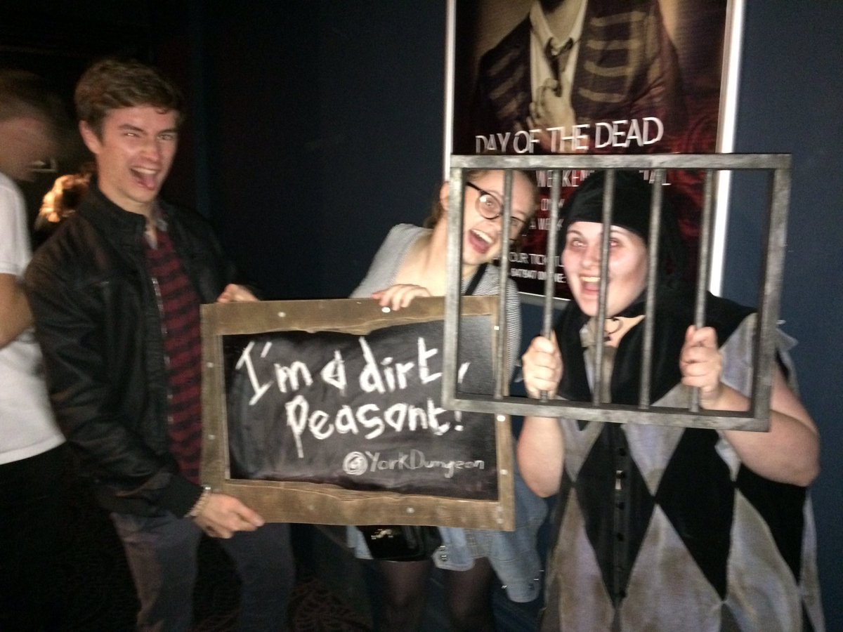 YorkDungeon's tweet photo. Right you peasants at @KudaYork Make sure you get a snap with the #BlackJester https://t.co/XQI3Kw7Cxd
