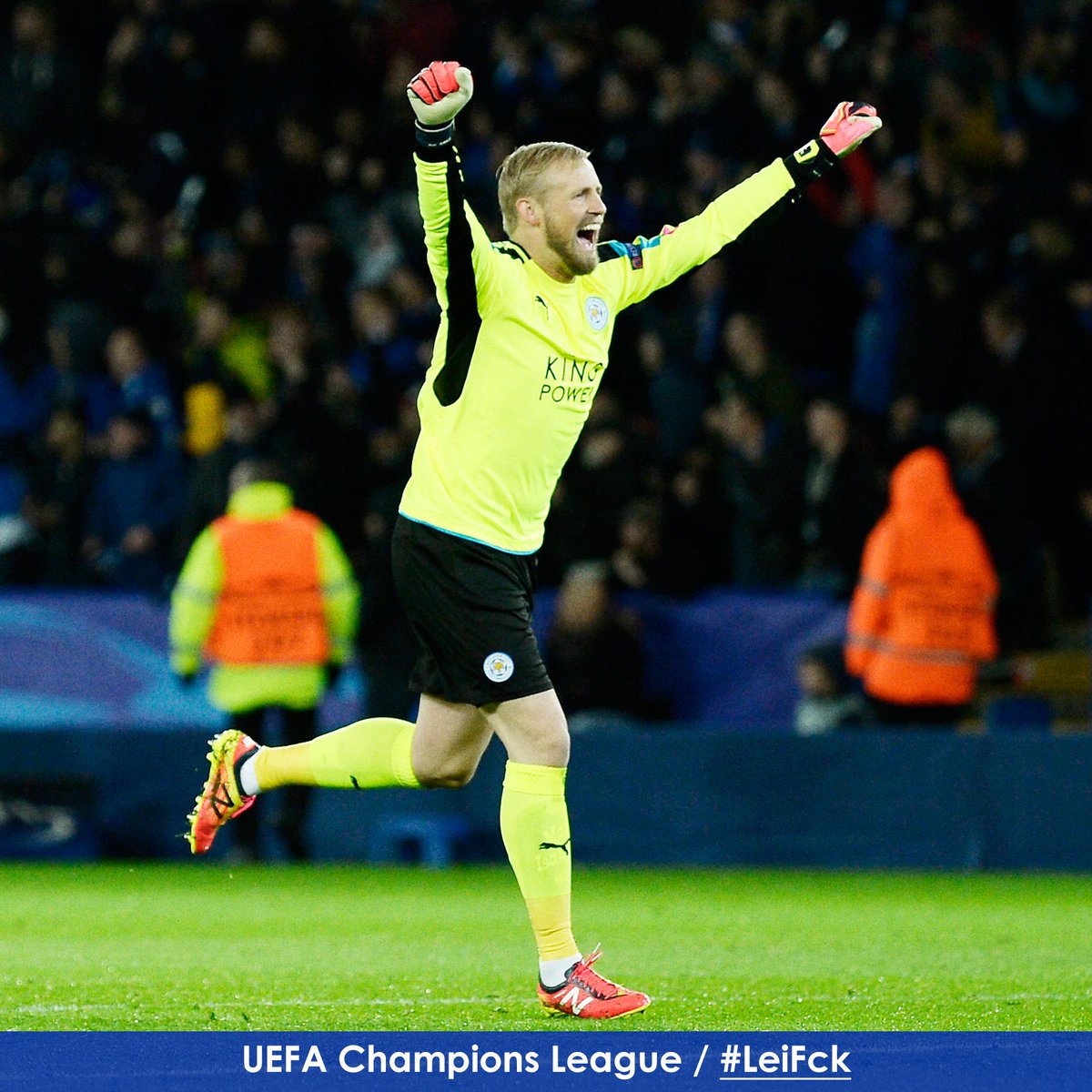 LCFC's tweet photo. GALLERY: Relive a win that saw us maintain our 100 per cent record in the #UCL: https://t.co/gEeAUYMrkg 👊💯

#LeiFck https://t.co/8P7BrJwHlb