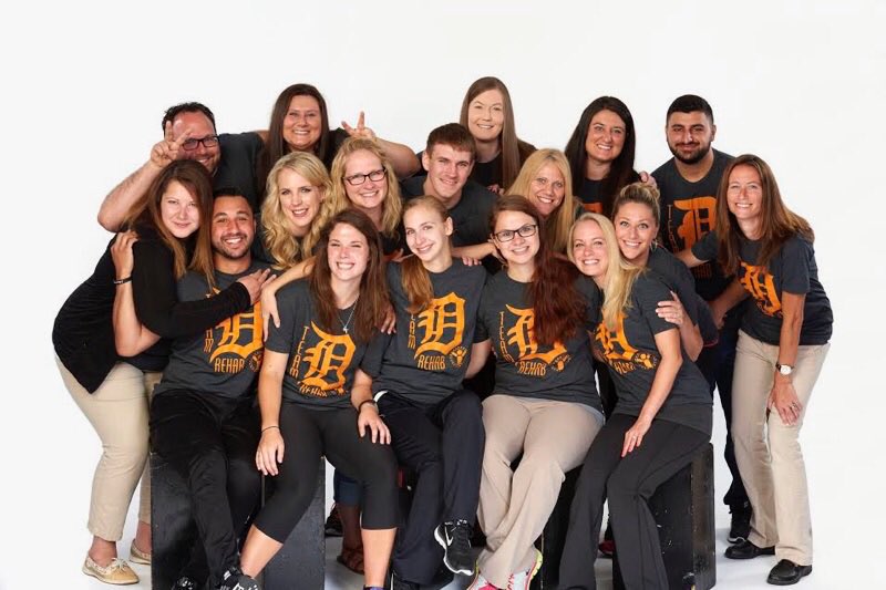 NikiDPT's tweet photo. I love my team! #teamrehab #teamworks #bestphysicaltherapy #detroit #comeseeus #GetPT1st https://t.co/DvaEMFPjrQ