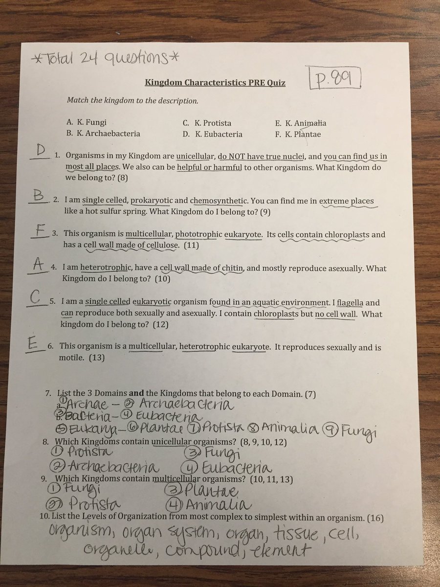 maddox_science's tweet photo. The Kingdoms Quiz is on Thurs. 10/20. Study 3 Kingdoms tonight and 3 tomorrow night. Here is the pre-quiz. https://t.co/hndpjsNkOM