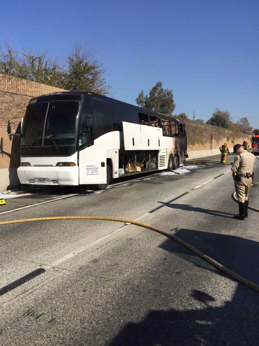 Tour Bus Fire Shuts Down Lanes On 60 Freeway In Hacienda Heights Tour Bus Fire Shuts Down Lanes On 60 Freeway In Hacienda Heights Https