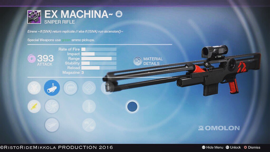 RideGamer1's tweet photo. @DestinyTheGame @Bungie #riseofiron #destinythegame @PlayStationEU #gaming #hardraid #exmachina~ @PlayStation @PlayStation_FI #omolon https://t.co/xyniDW2kXI