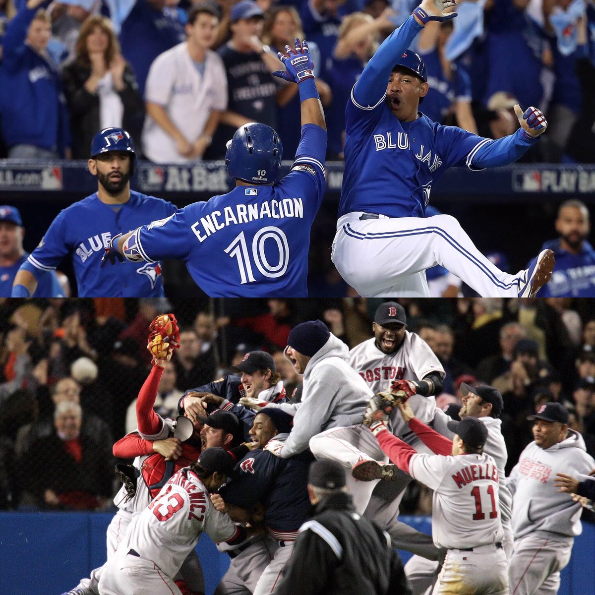 SportsCenter's tweet photo. Blue Jays are 1st team since '04 Red Sox to avoid being swept after falling behind 3-0 in best-of-7 series.
We all know what happened next. https://t.co/dFApBWEyKf