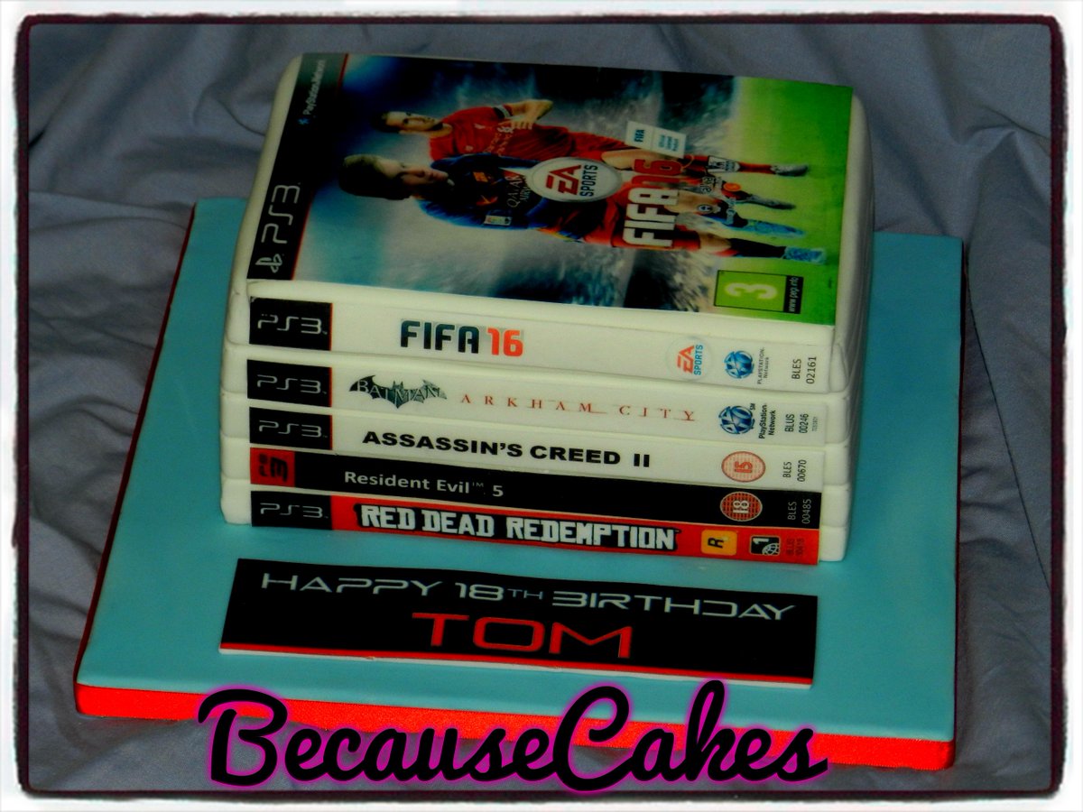 AmandaAnnGraham's tweet photo. #PS3 #games #cake #fifa16 #Arkham #reddeadredemption #ResidentEvil #assassinscreed2 #gaming #sonyplaystation #gamers #GamersUnite  #18thbday https://t.co/5IcQPYOCSY