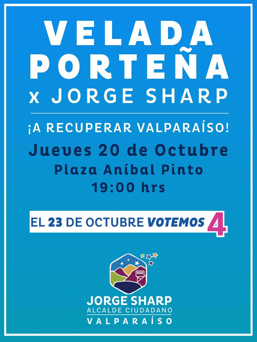 JorgeSharp's tweet photo. ¡Vamos que se puede! Somos miles y miles los que soñamos con un nuevo Valparaíso. Nos vemos este jueves a las 7. https://t.co/EewGDsAewp