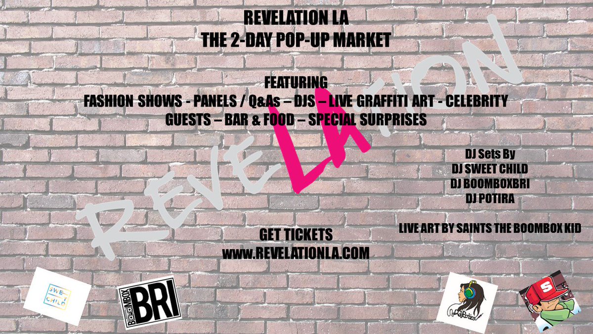 ParkerWhitProds's tweet photo. #DJ sets #DJBoomBoxBri #DJPotira #DJSweetChild at #revelationla Live #graffiti art by @oneSAINTS_ #boomboxkid #shop https://t.co/OIpKwyzJmv https://t.co/52QdDvlyYf