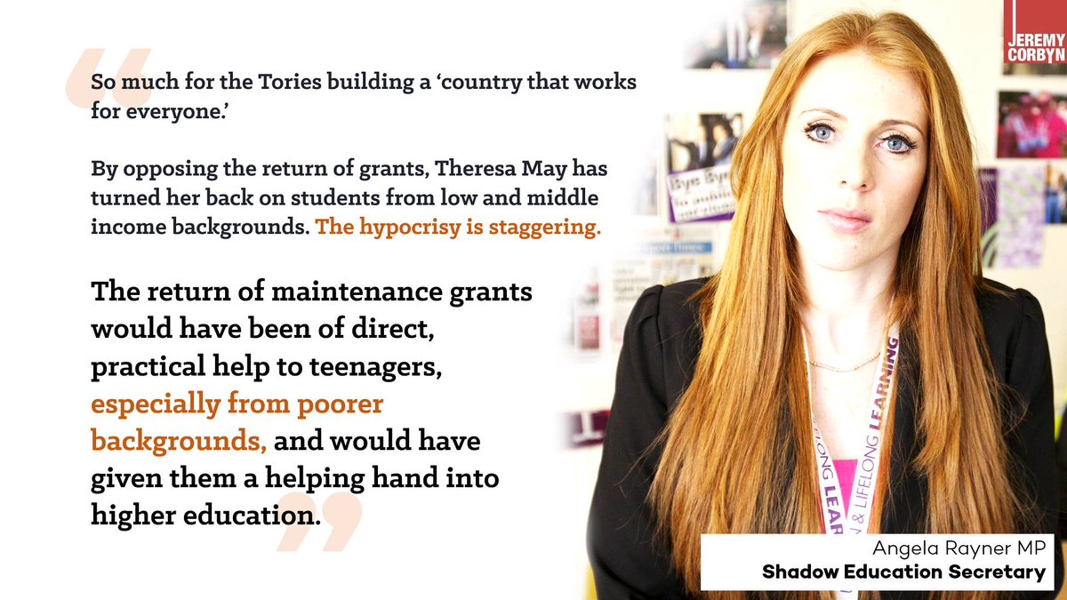 ForTheMany2020's tweet image. Maintenance grants are there to offer help to young students from low-income backgrounds. Taking them away will deter young people from uni.