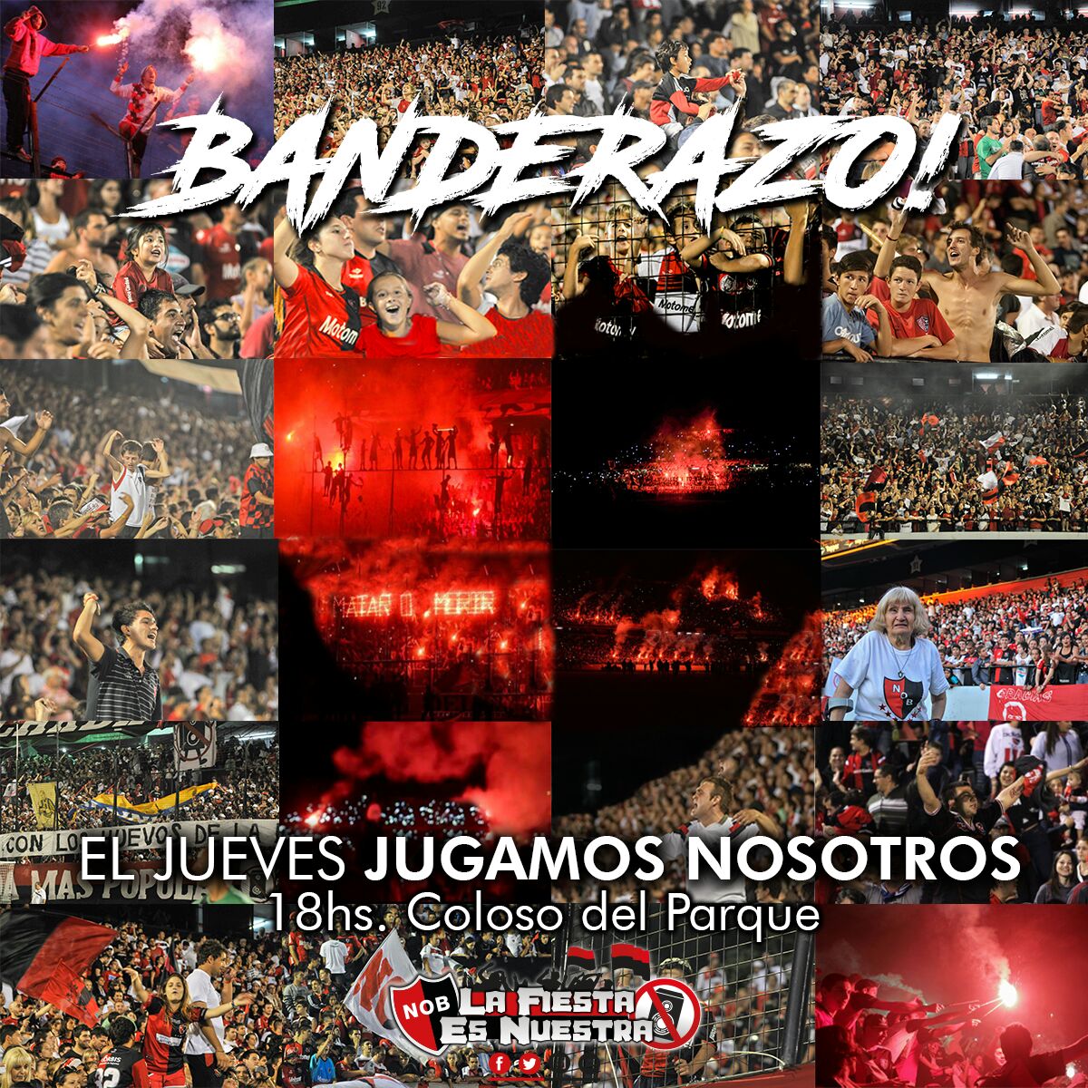 El jueves jugamos nosotros..Alentando como toda la vida!
#LaFiestaesNuestra