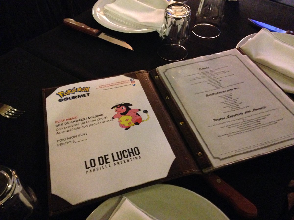 PokemonGourmet's tweet photo. #PokemonGo @lodeluchoparri te invita a degustar un delicioso bife de chorizo #Miltank con crocante de chimi churri y papas rústicas. Veni! https://t.co/95Z8XY4AT1
