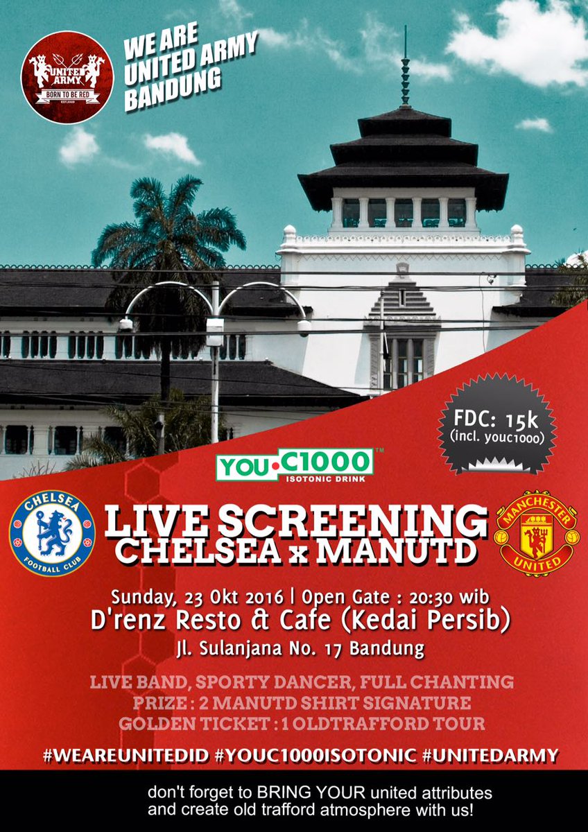 Don't miss it!
Event <a href="/YouC1000Water/">YOU.C1000 Water</a> akan kami gelar 23/10 di Kota Kembang @unitedarmy_BDG

#WEAREUNITEDID
#YOUC1000ISOTONIC
#UNITEDARMY